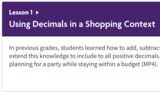 Using Decimals in a Shopping Context