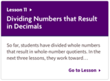 Dividing Numbers that Result in Decimals