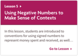 Using Negative Numbers to Make Sense of Contexts