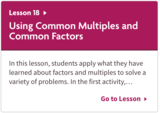 Using Common Multiples and Common Factors