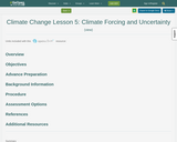 Climate Change Lesson 5: Climate Forcing and Uncertainty