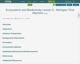 Ecosystems and Biodiversity Lesson 5 : Michigan Time Machine