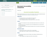Document Accessibility Cheatsheet