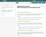 Professional Learning - OER Presentations for Pennfield Schools