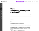 Three composing/decomposing problems