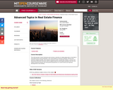 Advanced Topics in Real Estate Finance, Spring 2007