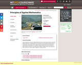 Principles of Applied Mathematics, Spring 2014