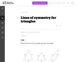 Lines of Symmetry For Triangles