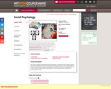 Social Psychology, Spring 2013
