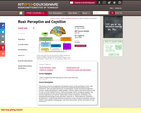 Music Perception and Cognition, Spring 2009