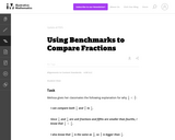 Using Benchmarks To Compare Fractions