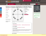 Seminar in Analysis: Applications to Number Theory, Fall 2006