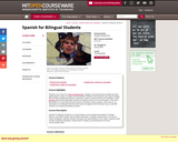 Spanish for Bilingual Students, Spring 2003