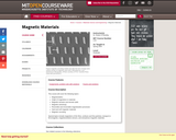 Magnetic Materials, Spring 2004