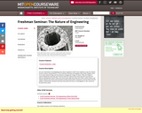 Freshman Seminar: The Nature of Engineering, Fall 2005