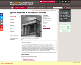 Special Problems in Architecture Studies, Fall 2000