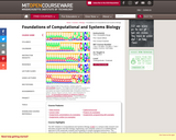 Foundations of Computational and Systems Biology, Spring 2014