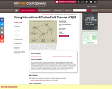 Strong Interactions: Effective Field Theories of QCD, Spring 2006