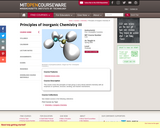 Principles of Inorganic Chemistry III, Spring 2005