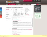 Integrated Chemical Engineering I, Fall 2006