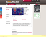 Finite Element Analysis of Solids and Fluids I, Fall 2009