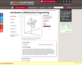 Introduction to Mathematical Programming, Fall 2009