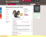 Multivariable Calculus with Theory, Spring 2011