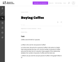 Buying Coffee