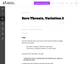 Sore Throats, Variation 2