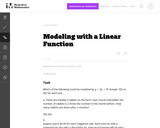 Modeling with a Linear Function