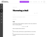 Throwing a Ball