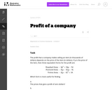 Profit of a company