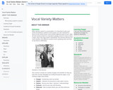 Vocal Variety Matters Seminar