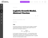 Logistic Growth Model, Abstract Version