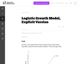 Logistic Growth Model, Explicit Version