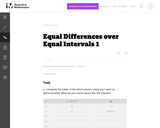 Equal Differences Over Equal Intervals 1