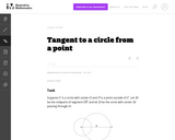 Tangent to a Circle from a Point