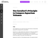 Use Cavalieri's Principle to Compare Aquarium Volumes