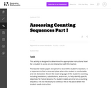 Assessing Counting Sequences Part I