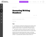 Assessing Writing Numbers