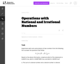 Operations with Rational and Irrational Numbers