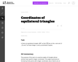 G-GPE, N-RN, F-TF Coordinates of equilateral triangles