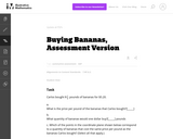 7.RP Buying Bananas, Assessment Version