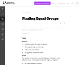 K.CC Finding Equal Groups