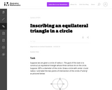 G-CO Inscribing an equilateral triangle in a circle