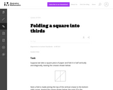 G-SRT Folding a square into thirds