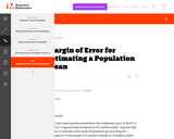 S.IC.4 Margin of Error for Estimating a Population Mean