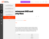 Restaurant Bill and Party Size