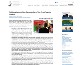 Collaboration and the Common Core: Tips from Teacher Leaders