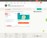 Higher Order Addition Statements to 20